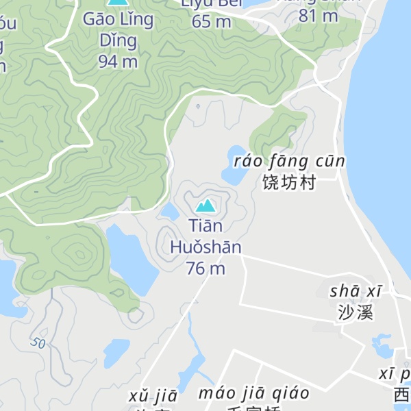 Map of Tiān Huǒshān