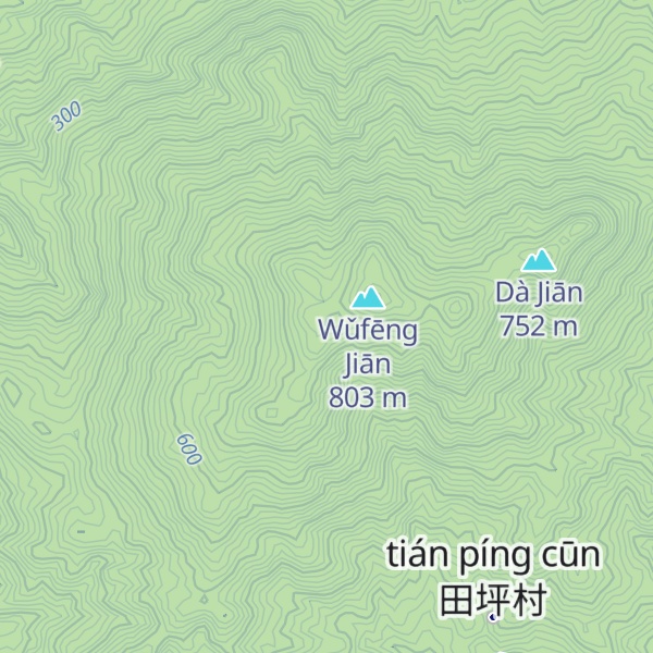 Map of Wǔfēng Shān
