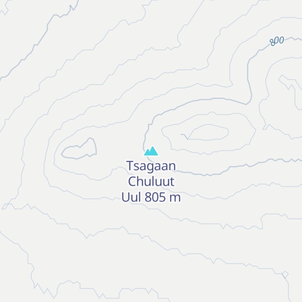 Map of Tsagaan Chuluut Uul