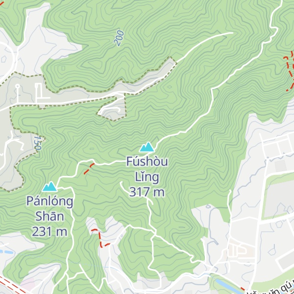 Map of Fúshòu Lǐng