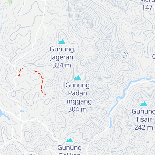 Map of Gunung Padan Tinggang