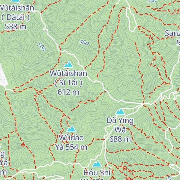 Map of Wǔtáishān （ Wǔtái ）