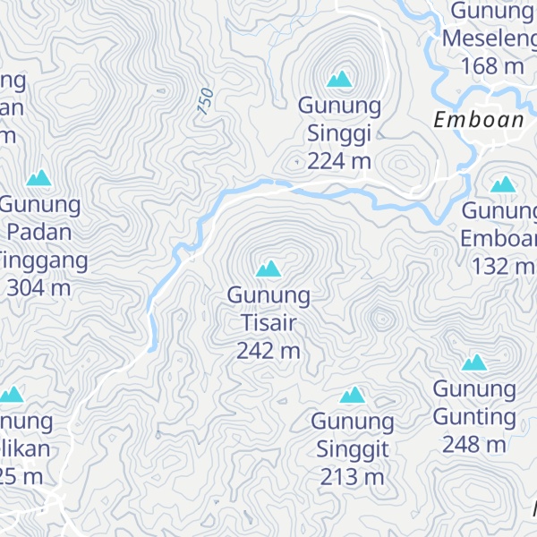 Map of Gunung Tisair