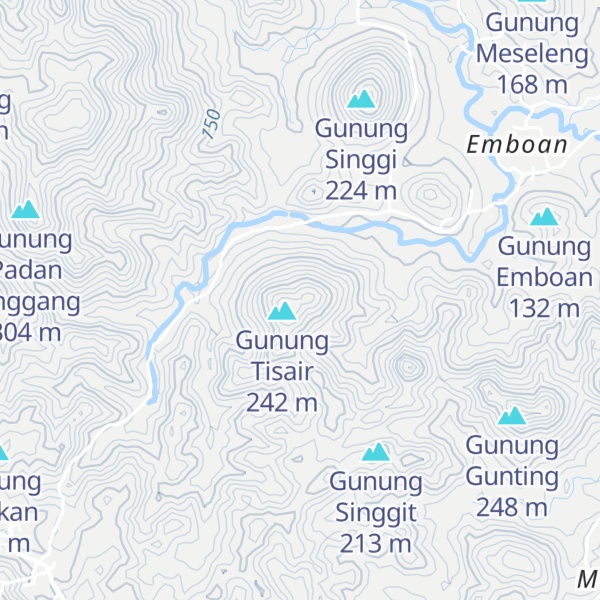 Map of Gunung Temaong