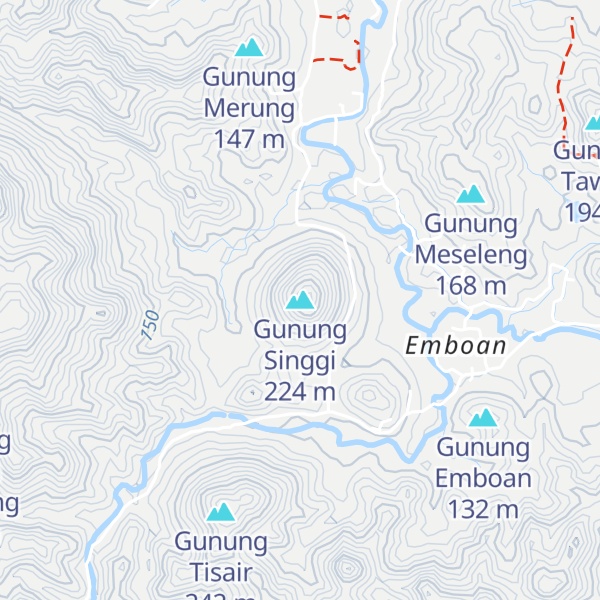 Map of Gunung Singgi