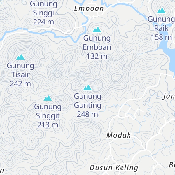 Map of Gunung Gunting