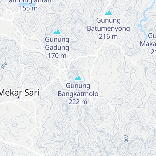 Map of Gunung Bangkatmolo