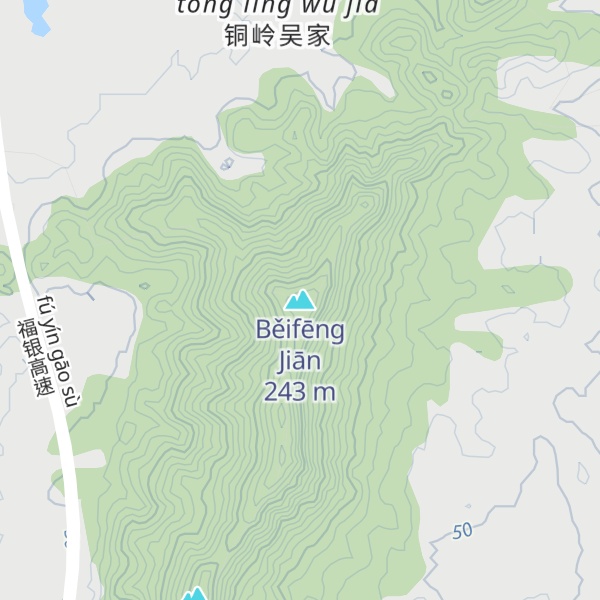 Map of Běifēng Jiān