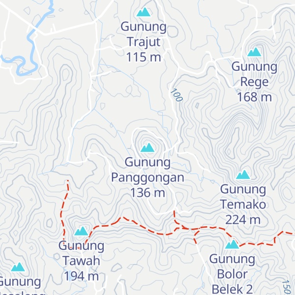 Map of Gunung Panggongan
