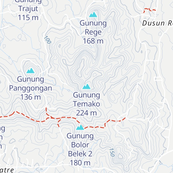 Map of Gunung Temako