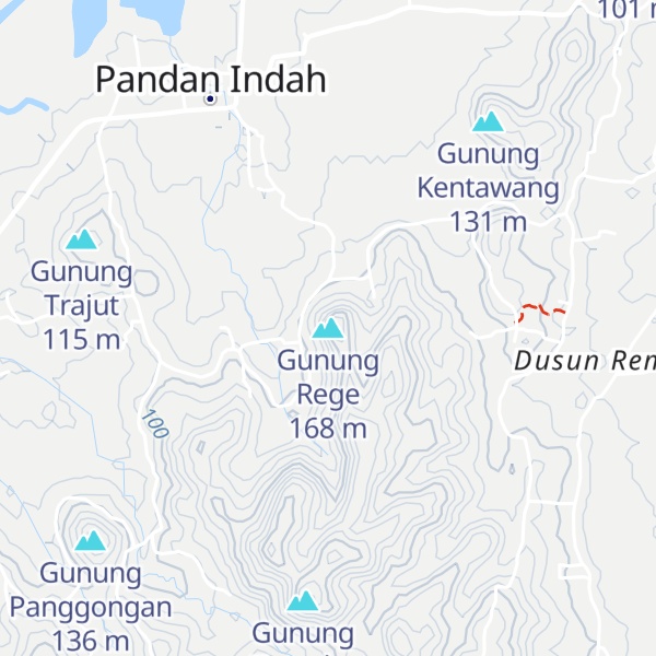 Map of Gunung Rege