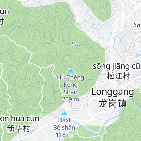 Map of Hú Chéng Kēng Shān