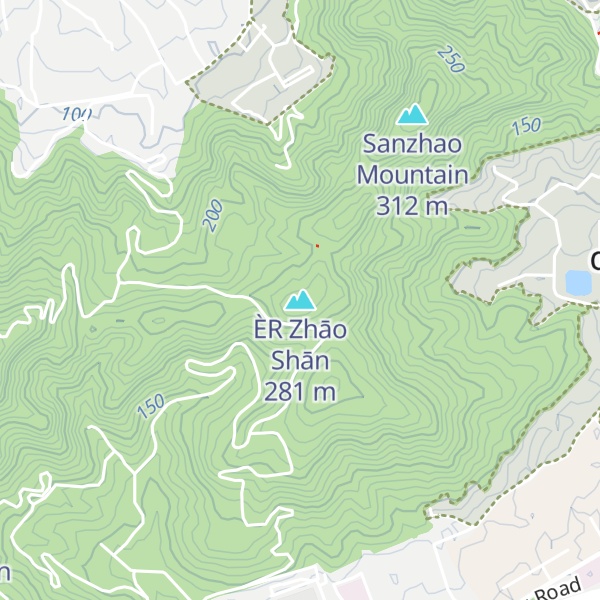 Map of ÈR Zhāo Shān