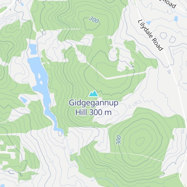 Map of Gidgegannup Hill