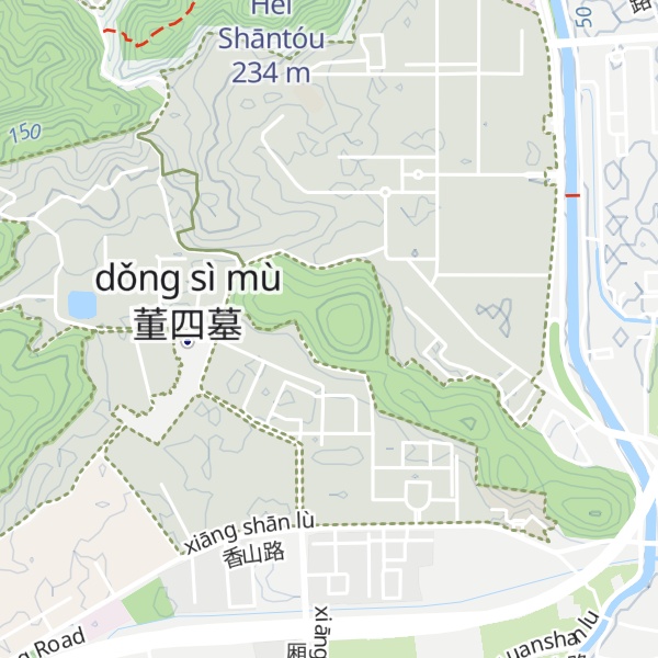 Map of Píngdǐng Shān