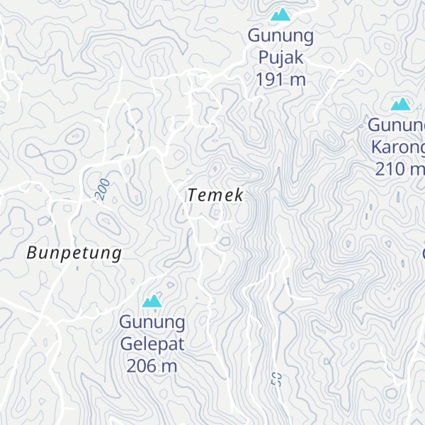 Map of Gunung Temek