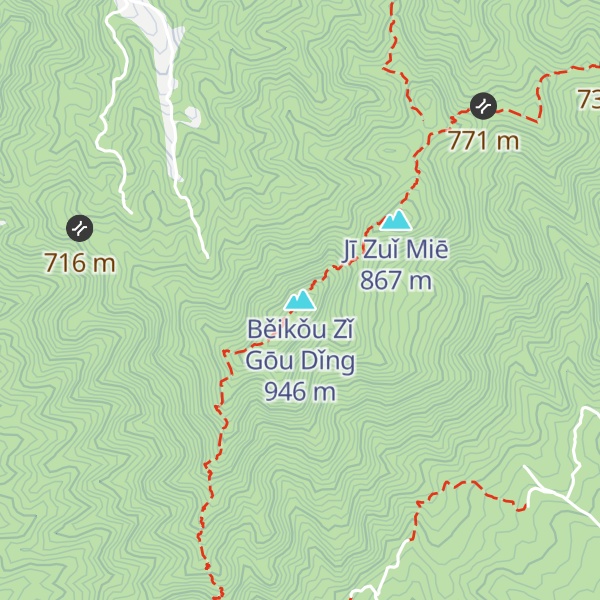 Map of Běikǒu Zǐ Gōu Dǐng