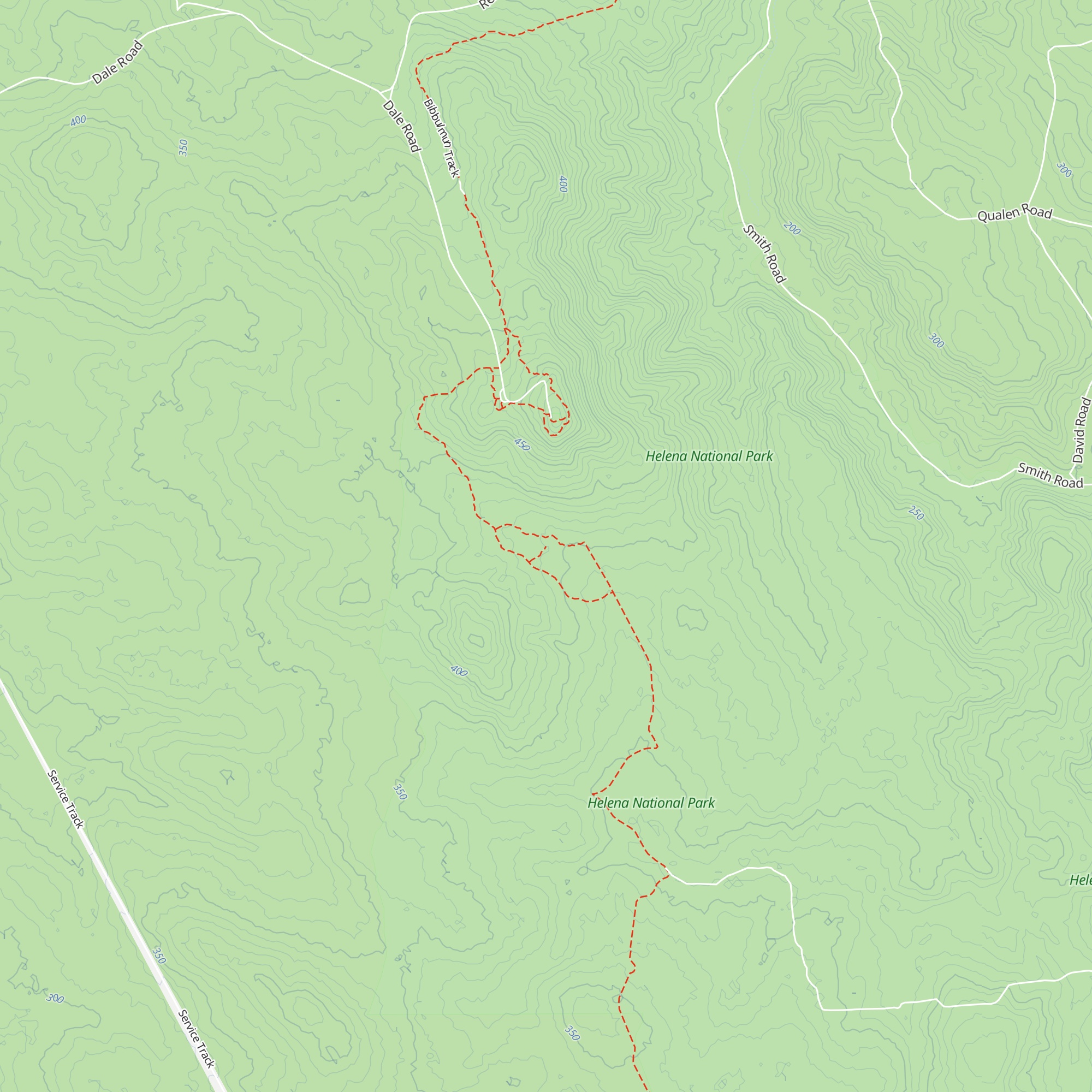 Mt Dale Hut map