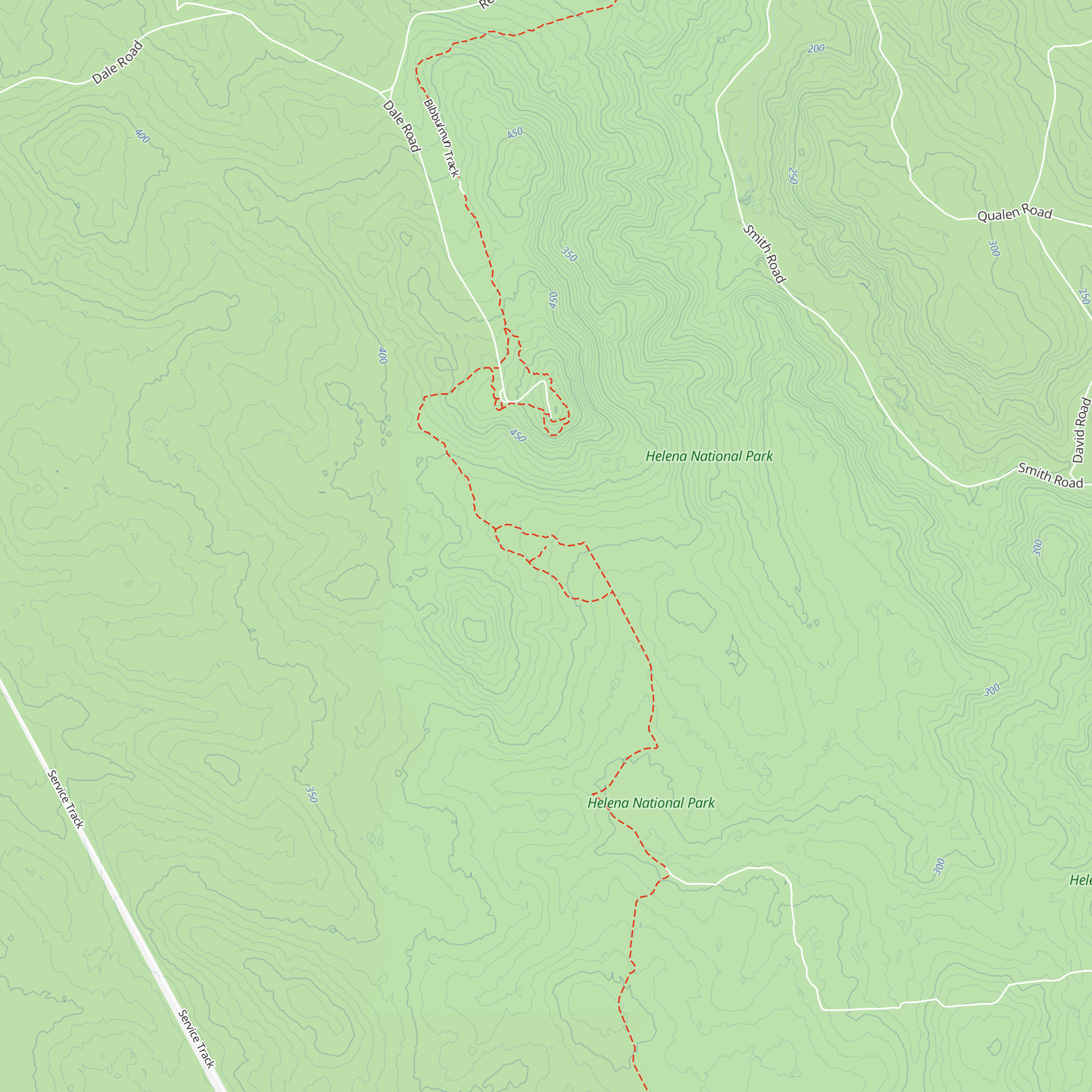 Mt Dale Hut map