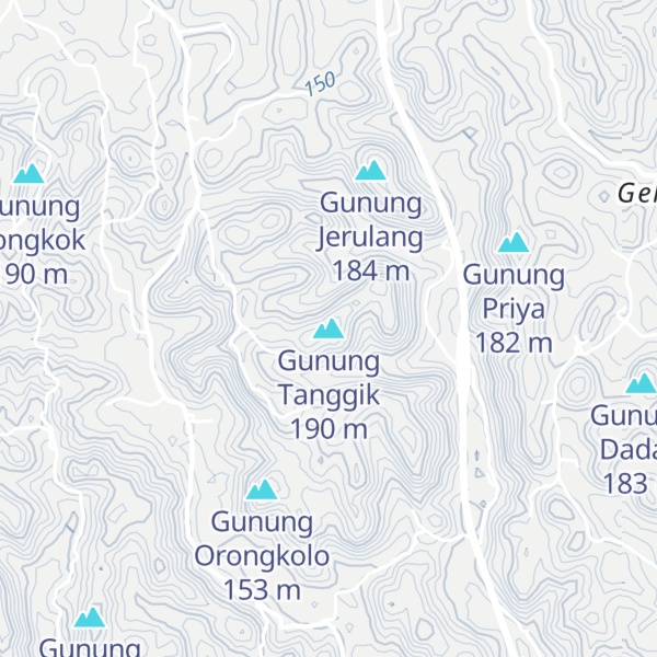 Map of Gunung Tanggik