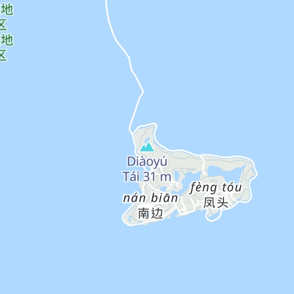 Map of Diàoyú Tái