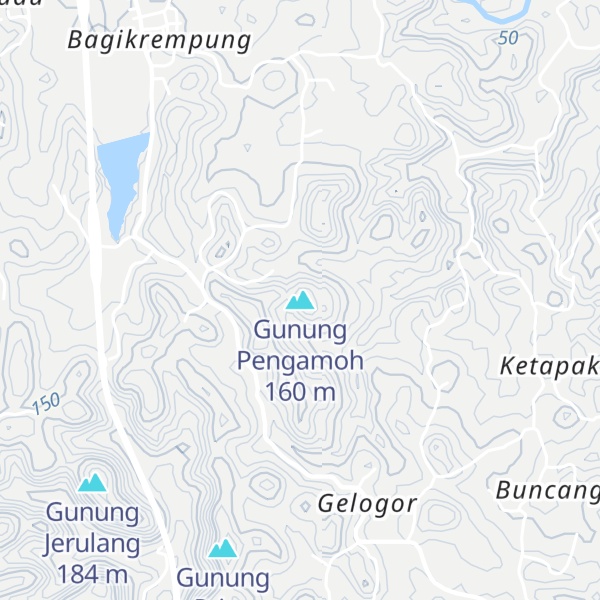Map of Gunung Pengamoh