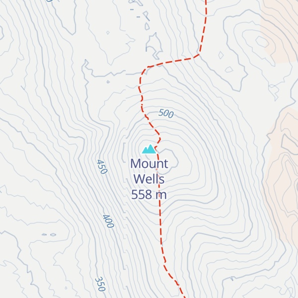 Map of Mount Wells