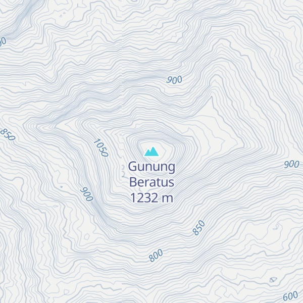 Map of Gunung Beratus