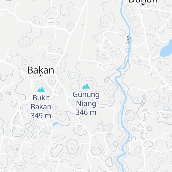 Map of Gunung Niang