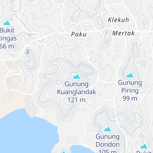 Map of Gunung Kuanglandak