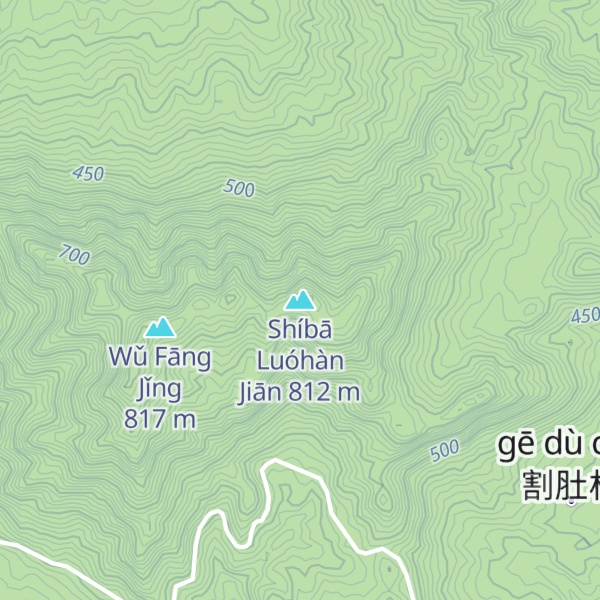 Map of Shíbā Luóhàn Jiān