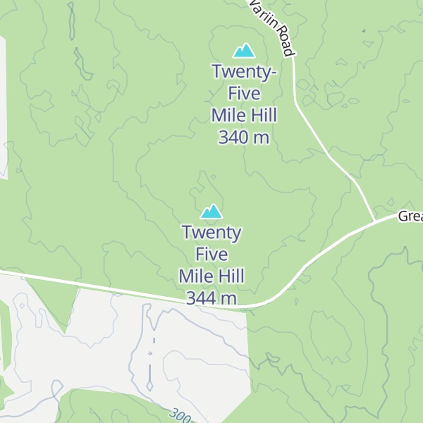 Map of Twenty Five Mile Hill