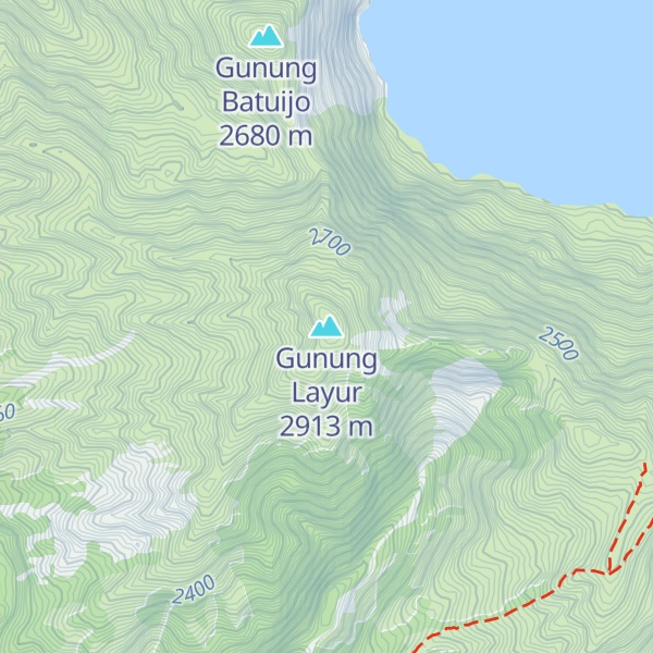 Map of Gunung Layur