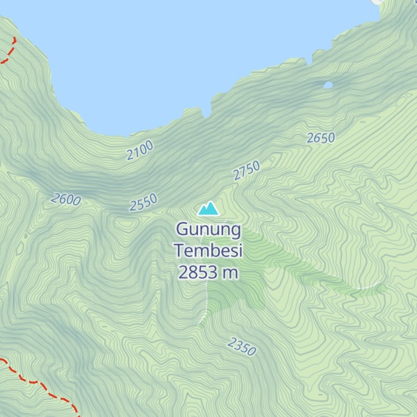 Map of Gunung Tembesi
