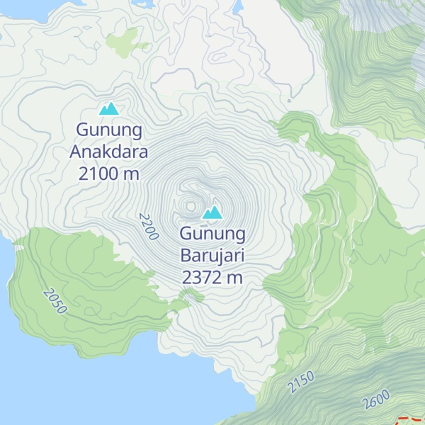 Map of Gunung Barujari