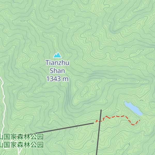 Map of Tiānzhù Fēng