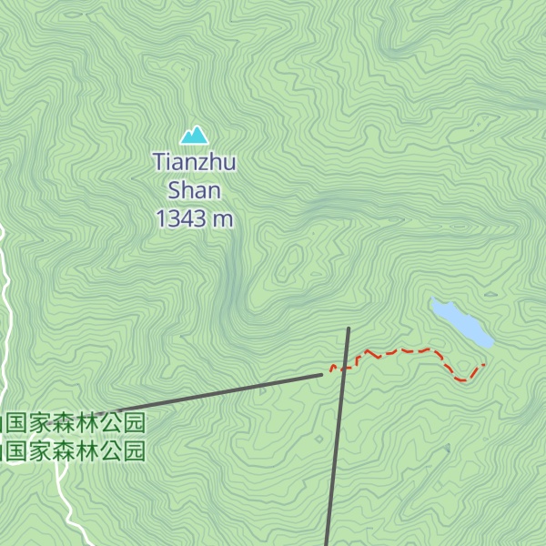 Map of Tianchi Peak