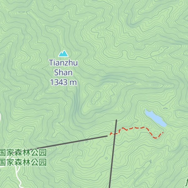 Map of Tiānchí Fēng