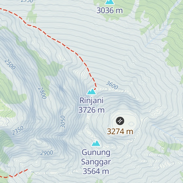 Map of Rinjani