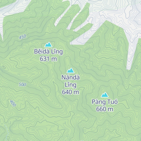 Map of Nándà Lǐng