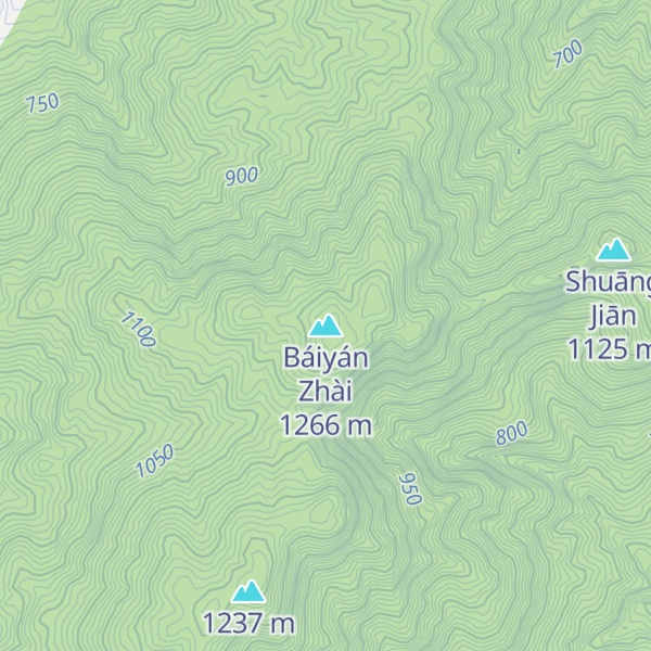 Map of Báiyán Zhài