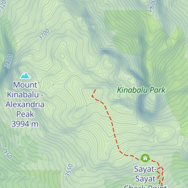 Map of Gunung Kinabalu