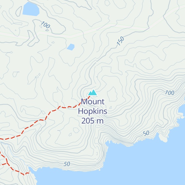 Map of Mount Hopkins