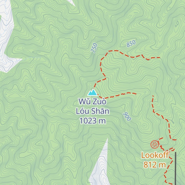 Map of Wǔ Zuò Lóu Shān