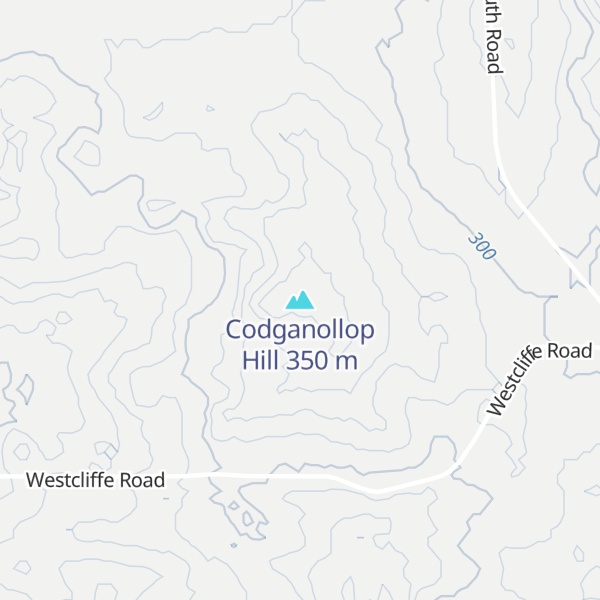 Map of Codganollop Hill