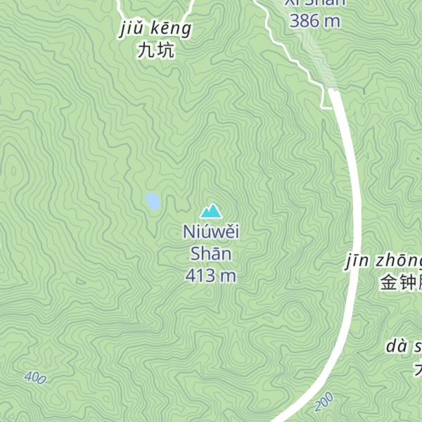 Map of Niúwěi Shān
