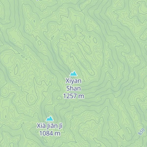 Map of Xiyan Shan