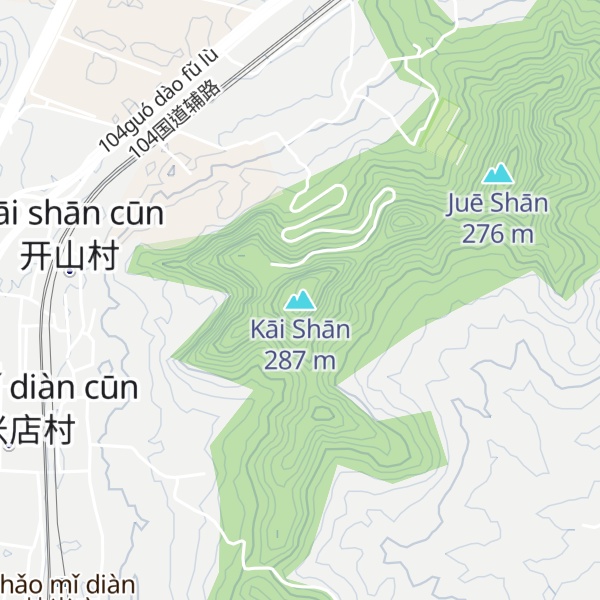 Map of Kāi Shān