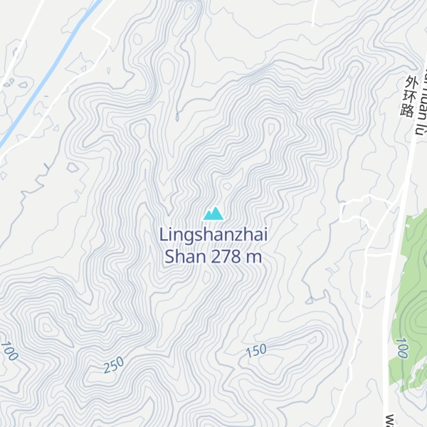 Map of Lingshanzhai Shan