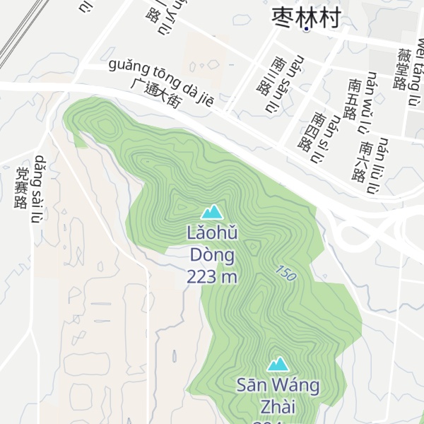 Map of Lǎohǔ Dòng